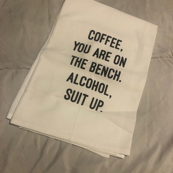 Other - Kitchen linen: “alcohol suit up”, NWOT